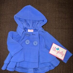 Stevybelly Blue Kids Pea Coat with hood